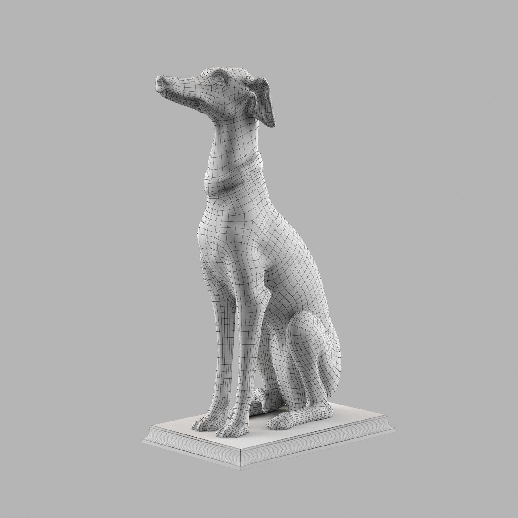 Roberto Giovannini Gray Hound LowPoly PBR Low-poly 3D model_2