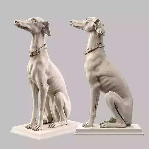 Roberto Giovannini Gray Hound LowPoly PBR Low-poly 3D model