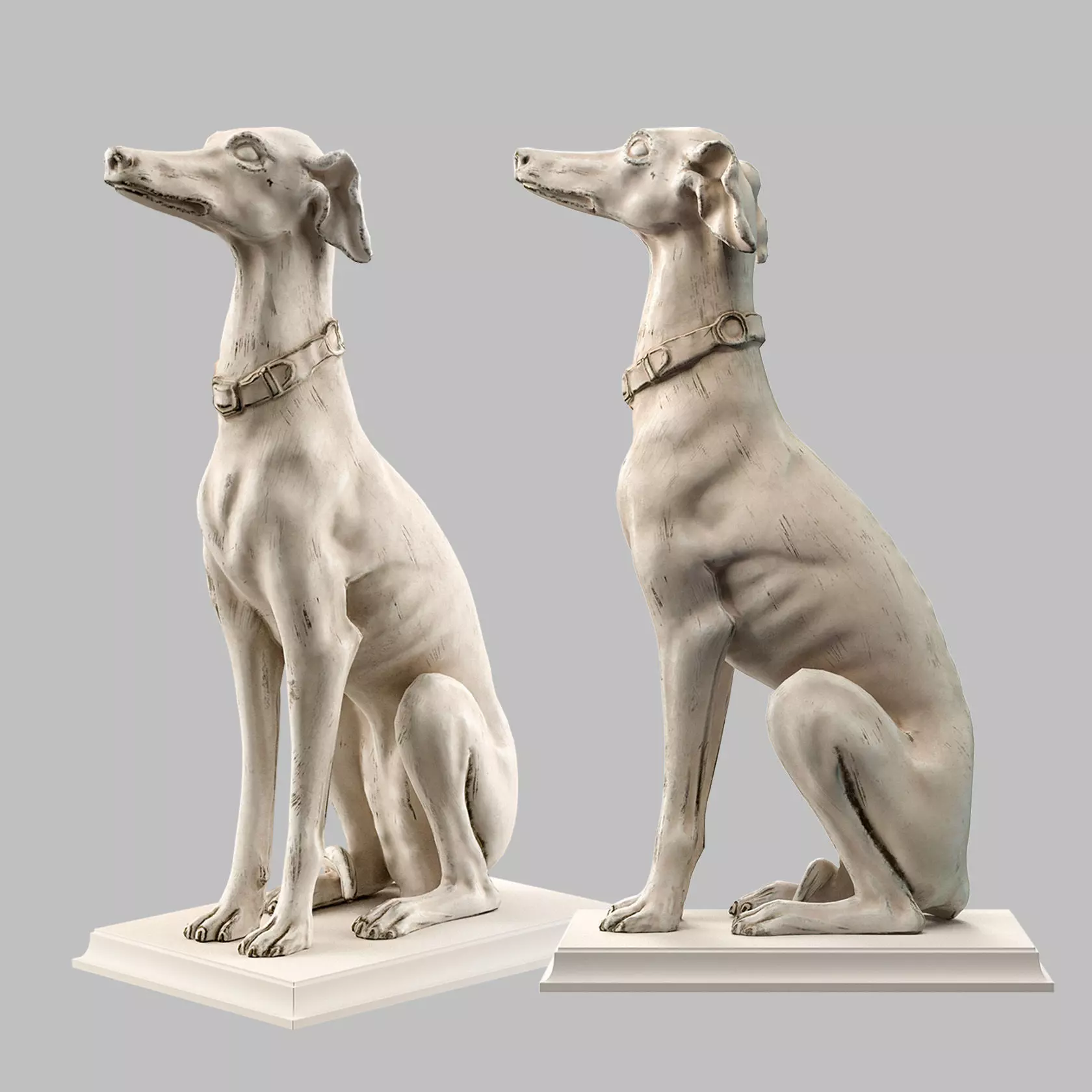 Roberto Giovannini Gray Hound LowPoly PBR Low-poly 3D model_0
