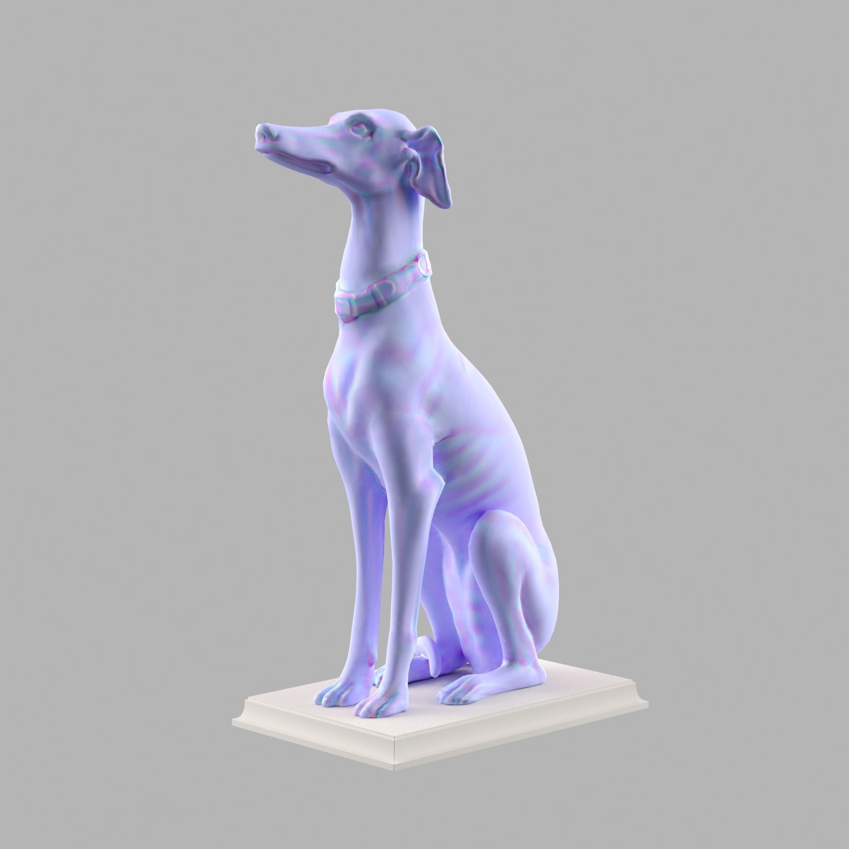 Roberto Giovannini Gray Hound LowPoly PBR Low-poly 3D model_3
