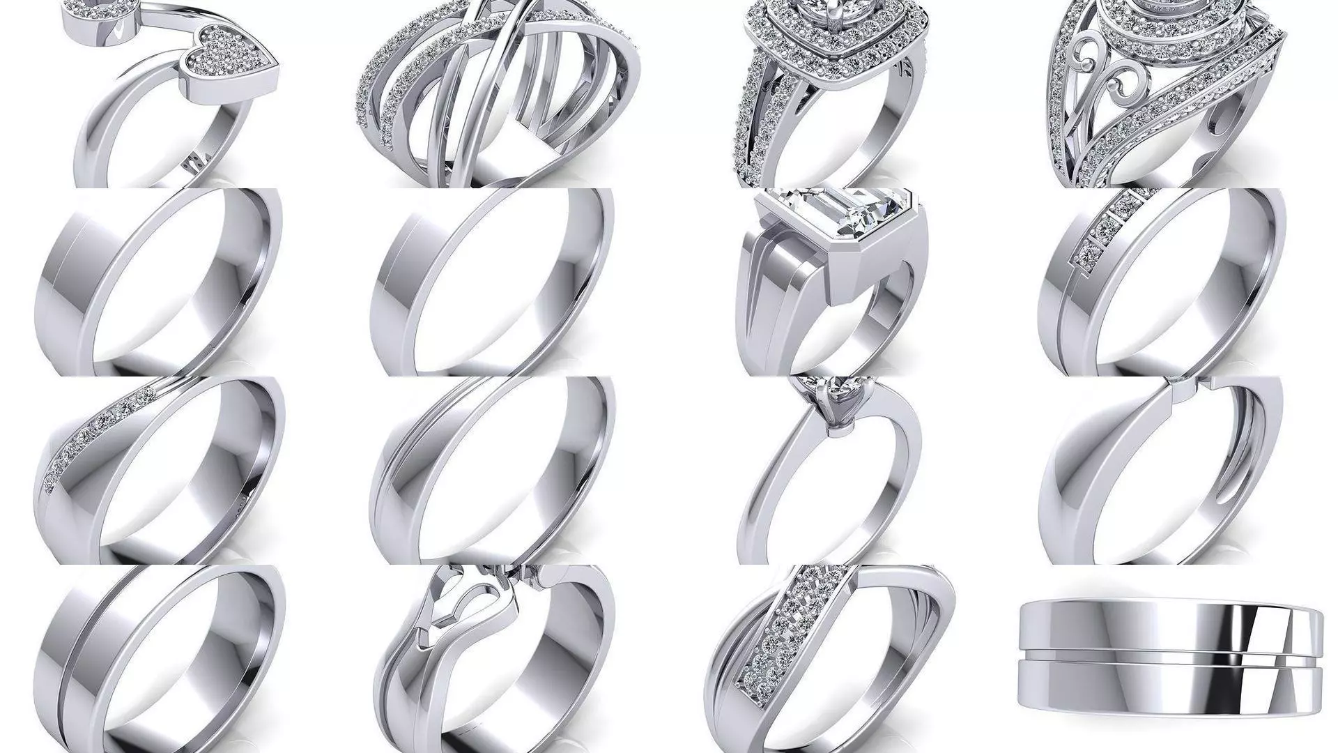 31 Fancy Woman Diamond Collection Ring _0