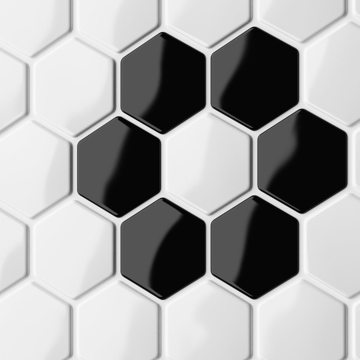 Hexagon Tiles 3D model_2