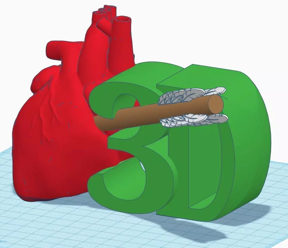 Love 3D heart with cigar in it Free 3D print model
