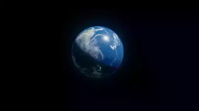 the Earth in space