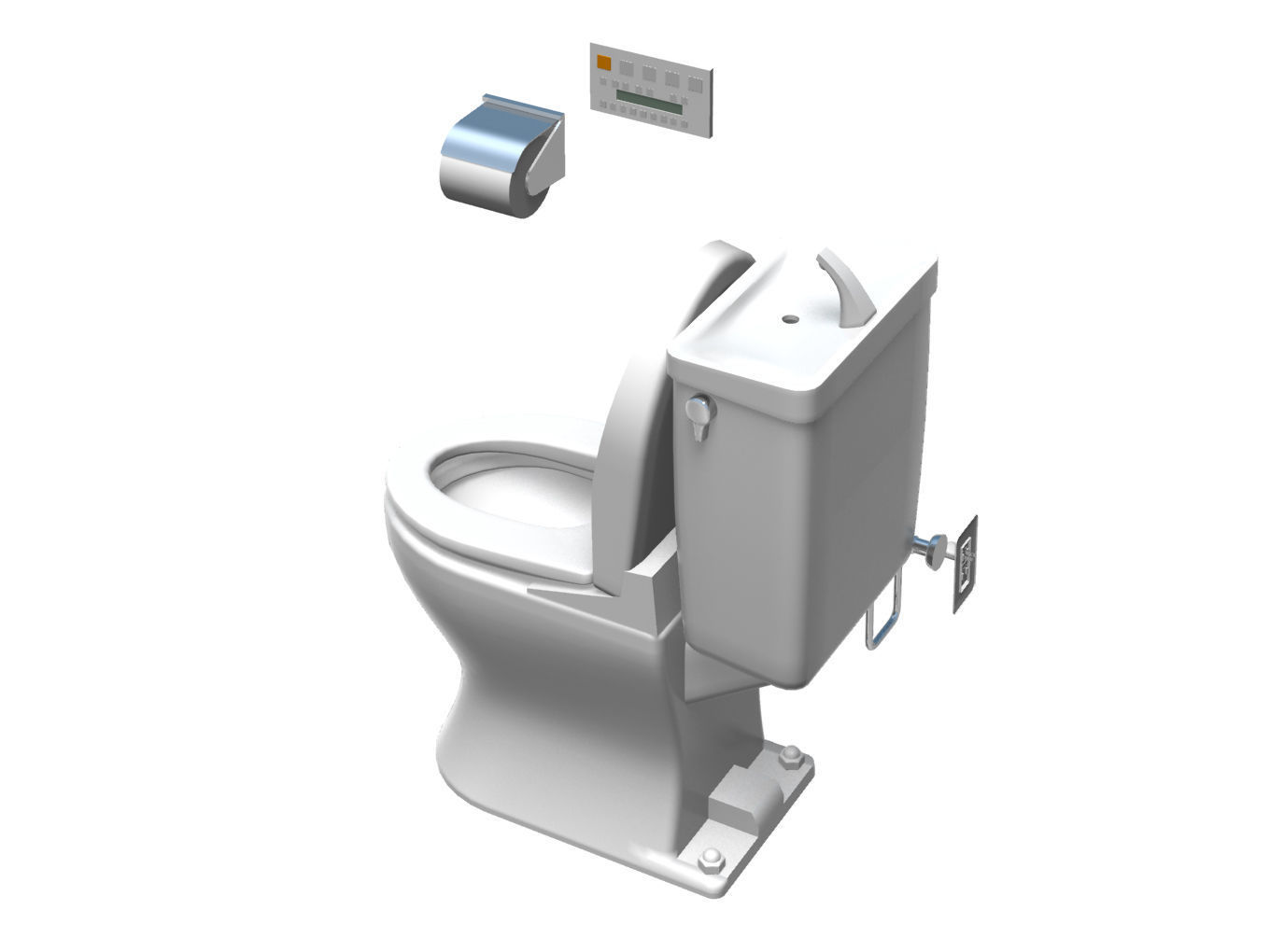 toilet bowl 3D model_3