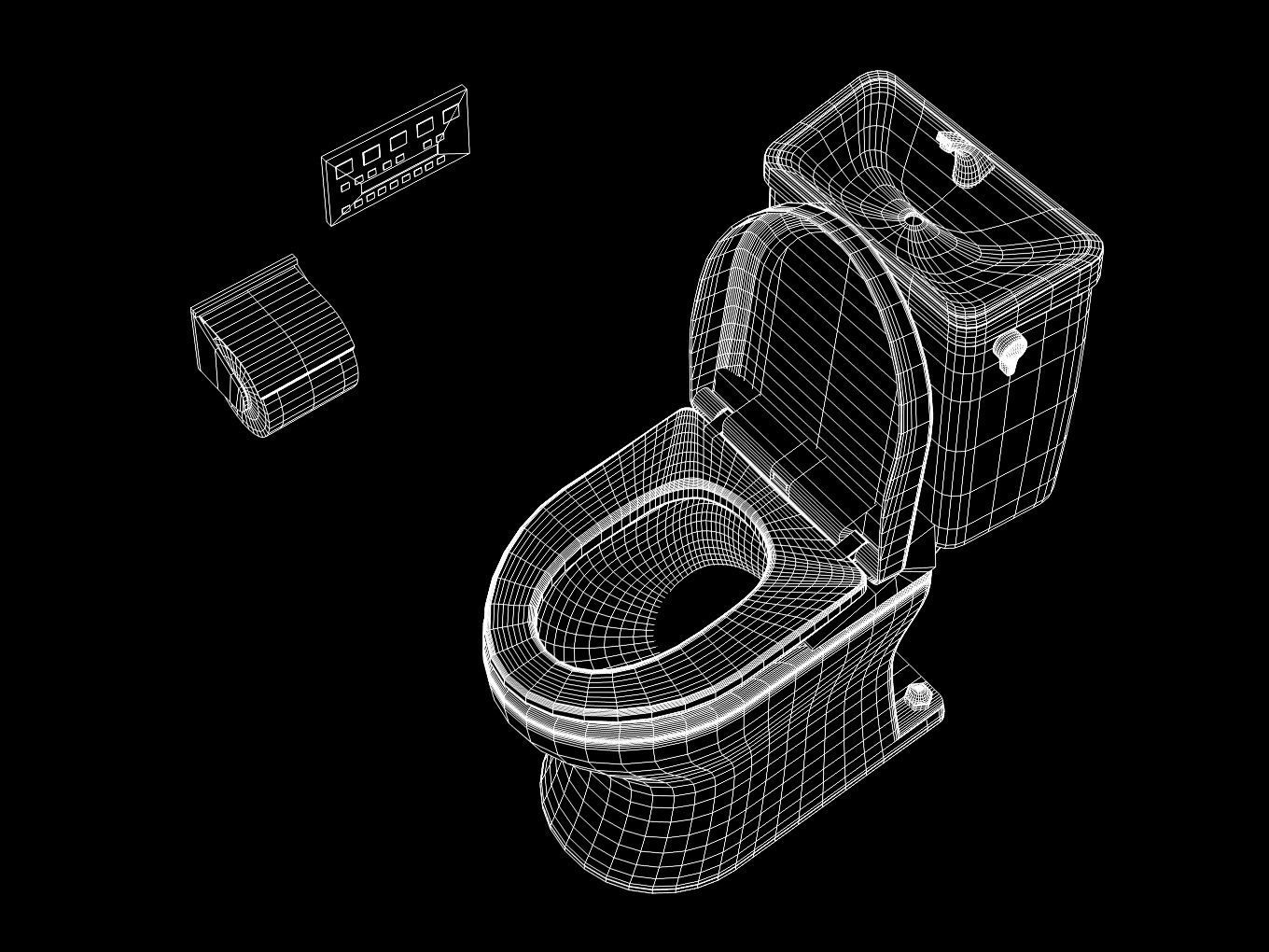 toilet bowl 3D model_5