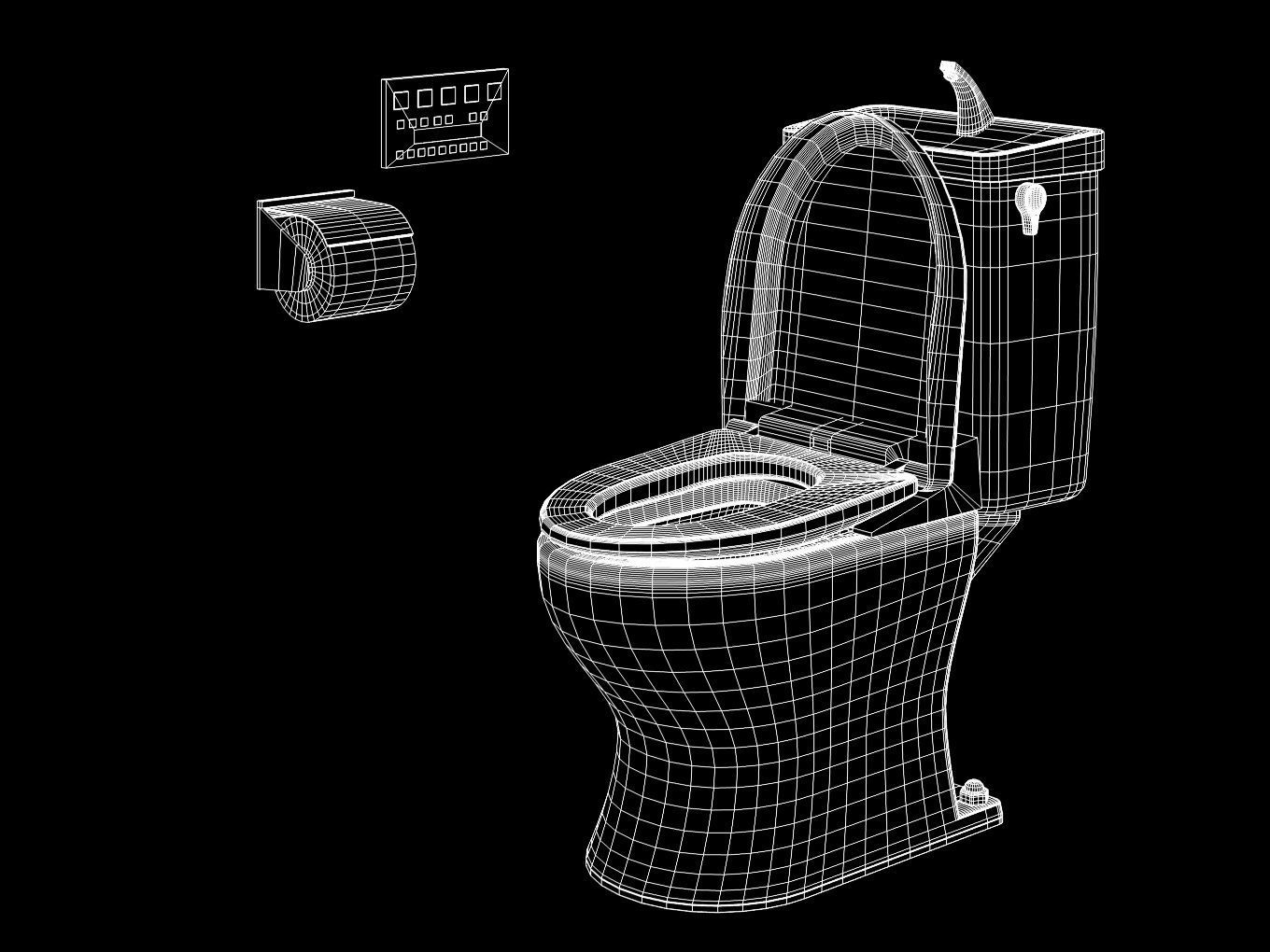 toilet bowl 3D model_4