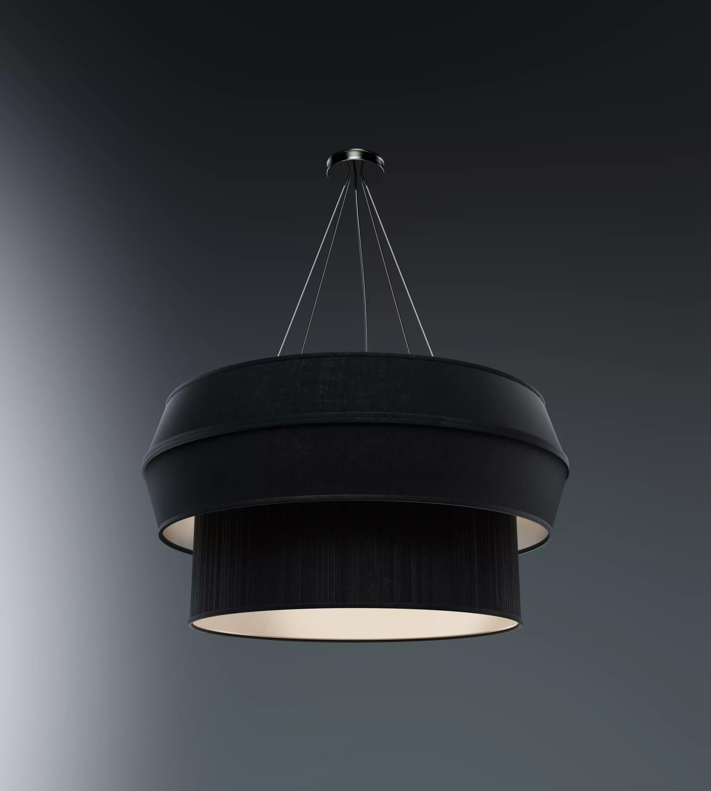 Black Hanging Light or Ceiling Lamp 3D model_0