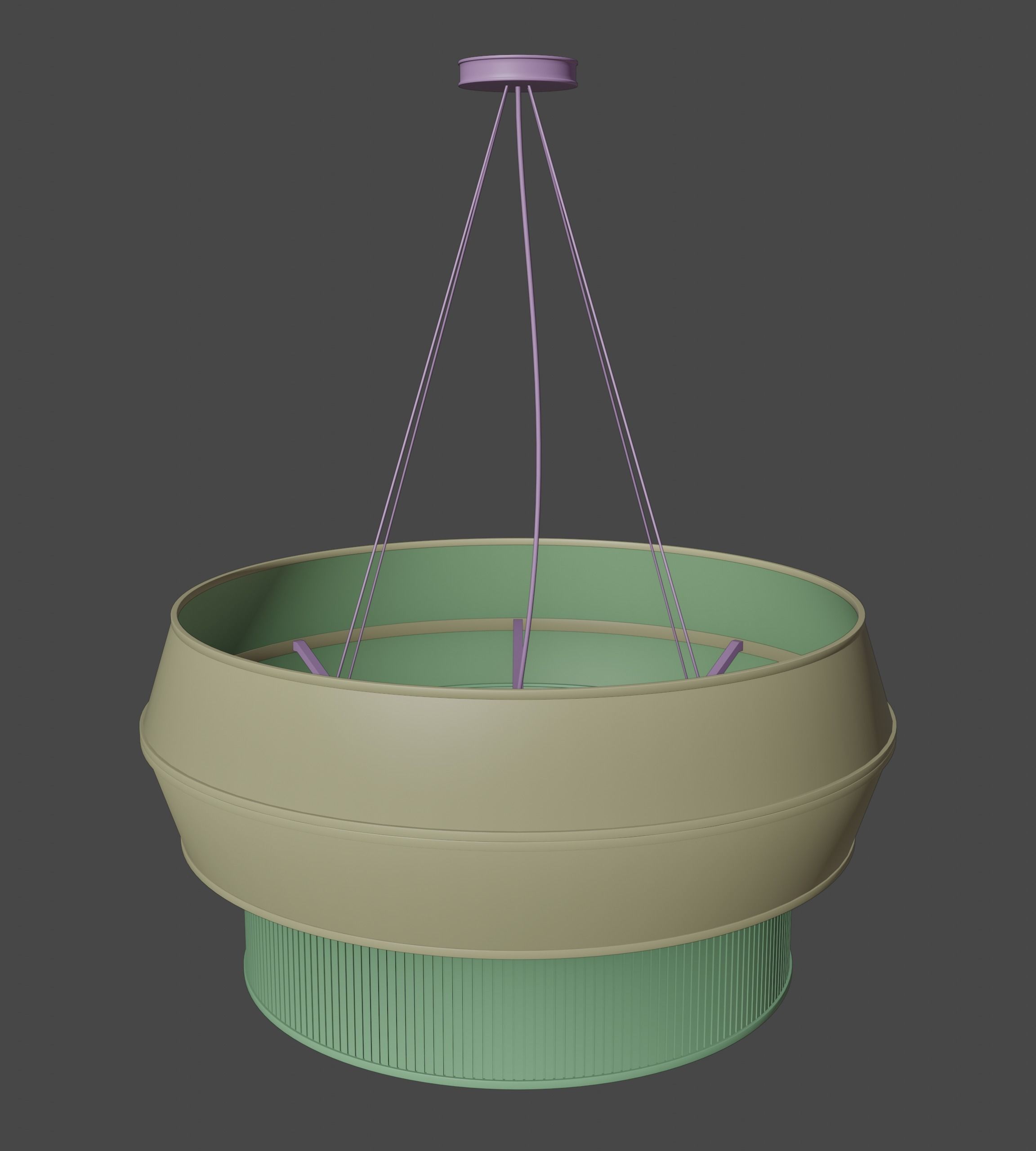 Black Hanging Light or Ceiling Lamp 3D model_3