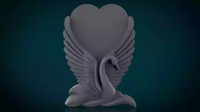 memorial tombstone with swan