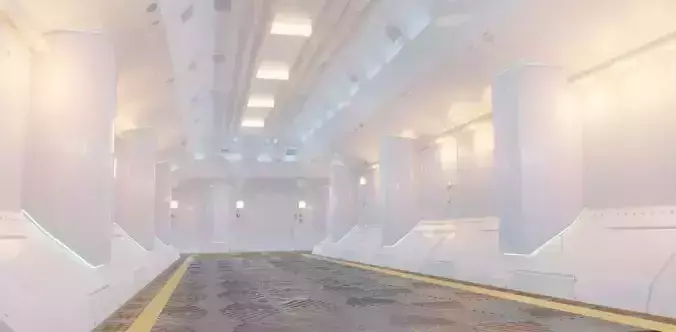 sci fi tunnel corridor Low-poly 3D model