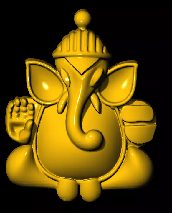 ganesh golden ganesha statue Free 3D print model