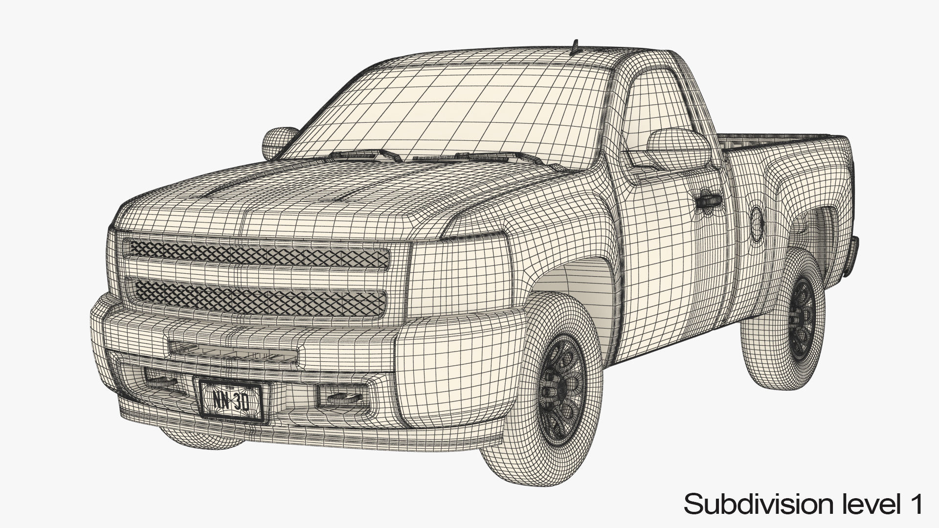 GENERIC PICKUP TRUCK 13 3D model_17