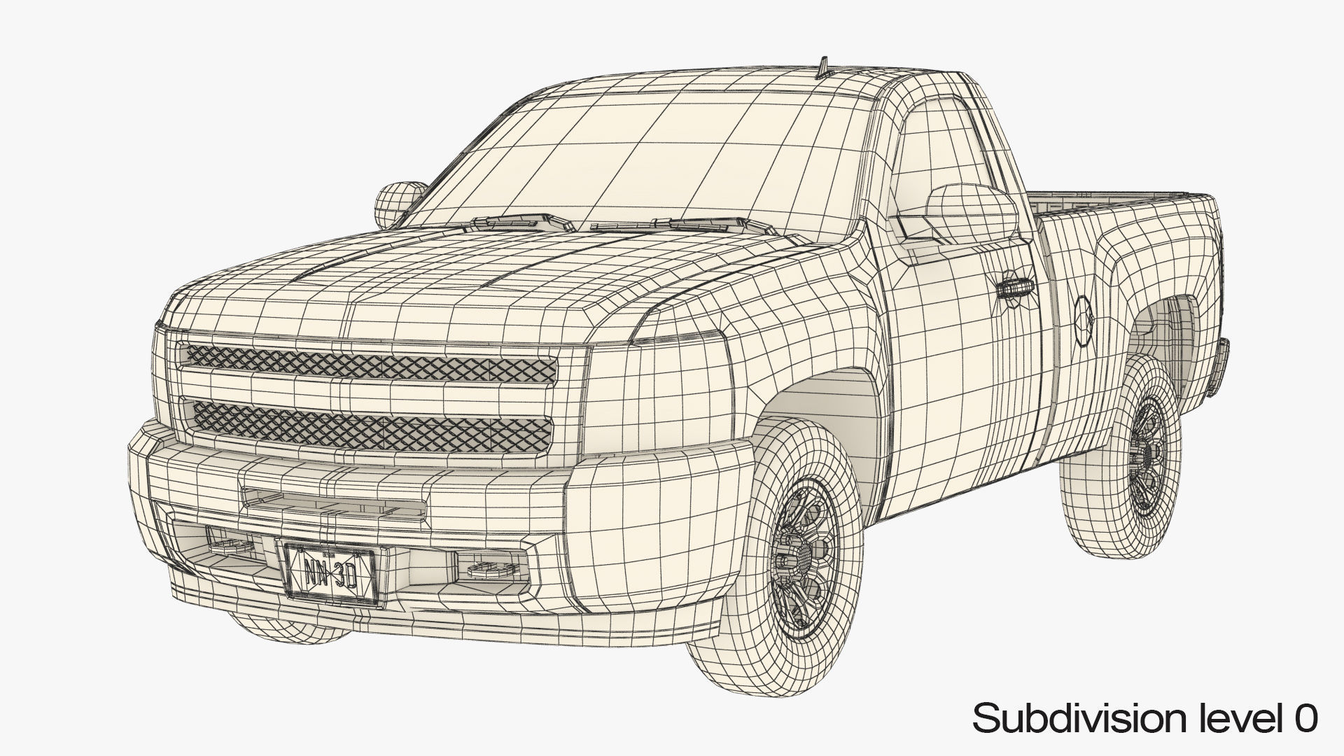 GENERIC PICKUP TRUCK 13 3D model_16