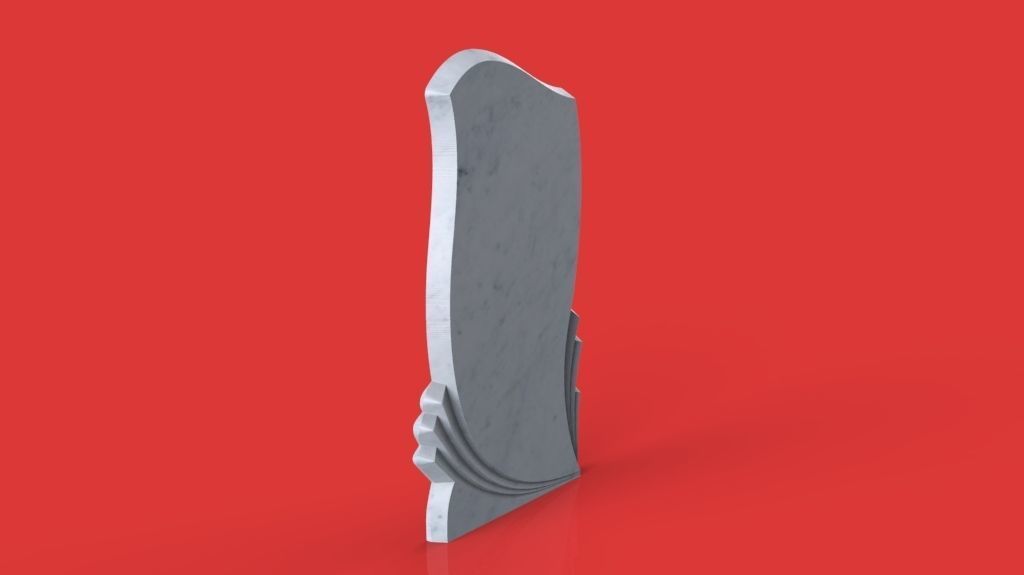 memorial tombstone 3D print model_2