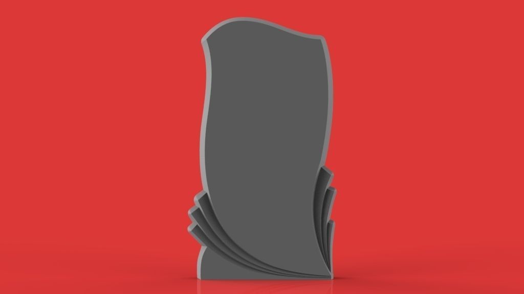 memorial tombstone 3D print model_3