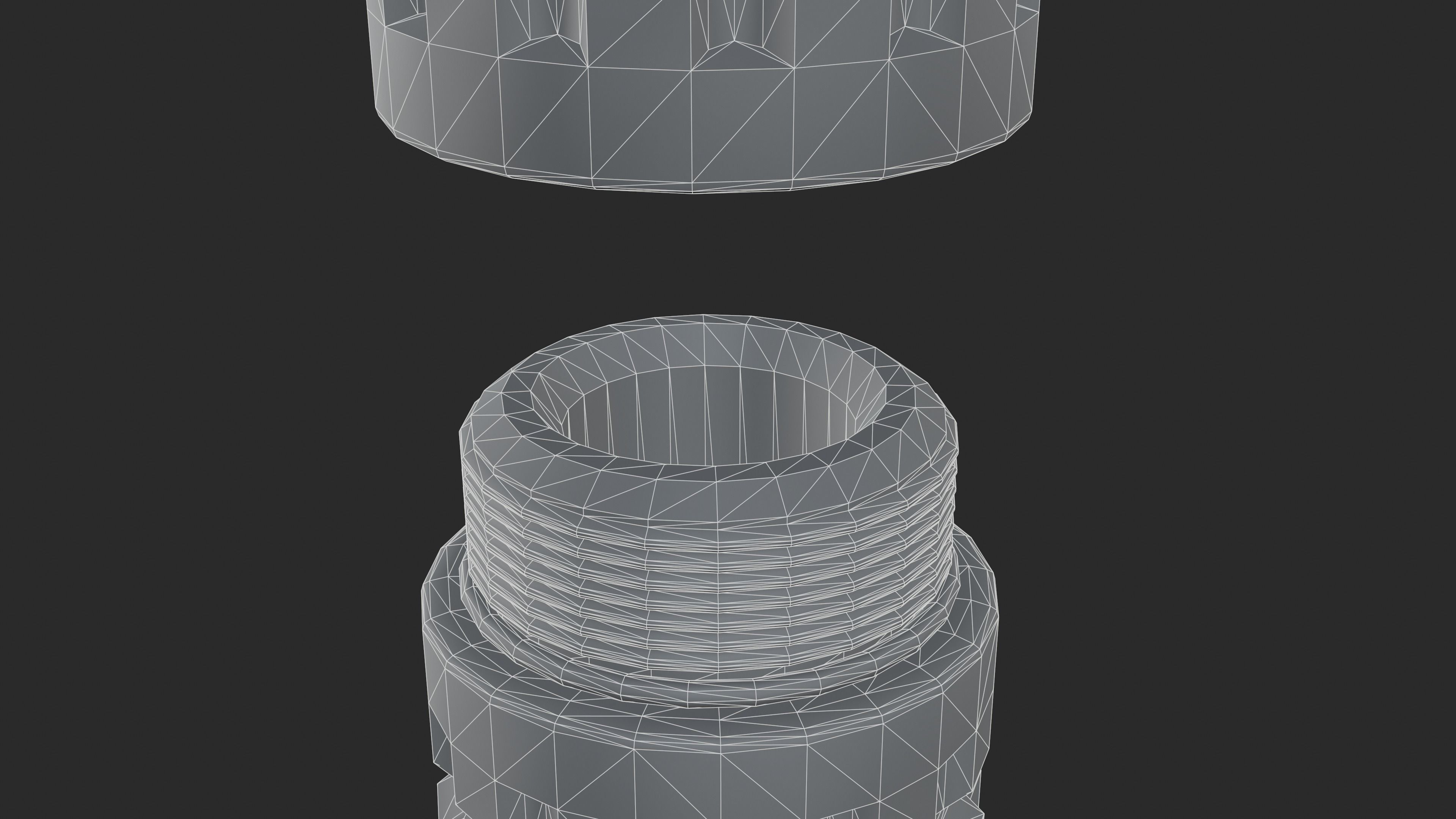 Triangle Shaped Microtech Jagdkommando Tri-dagger Knife Low-poly 3D model_22