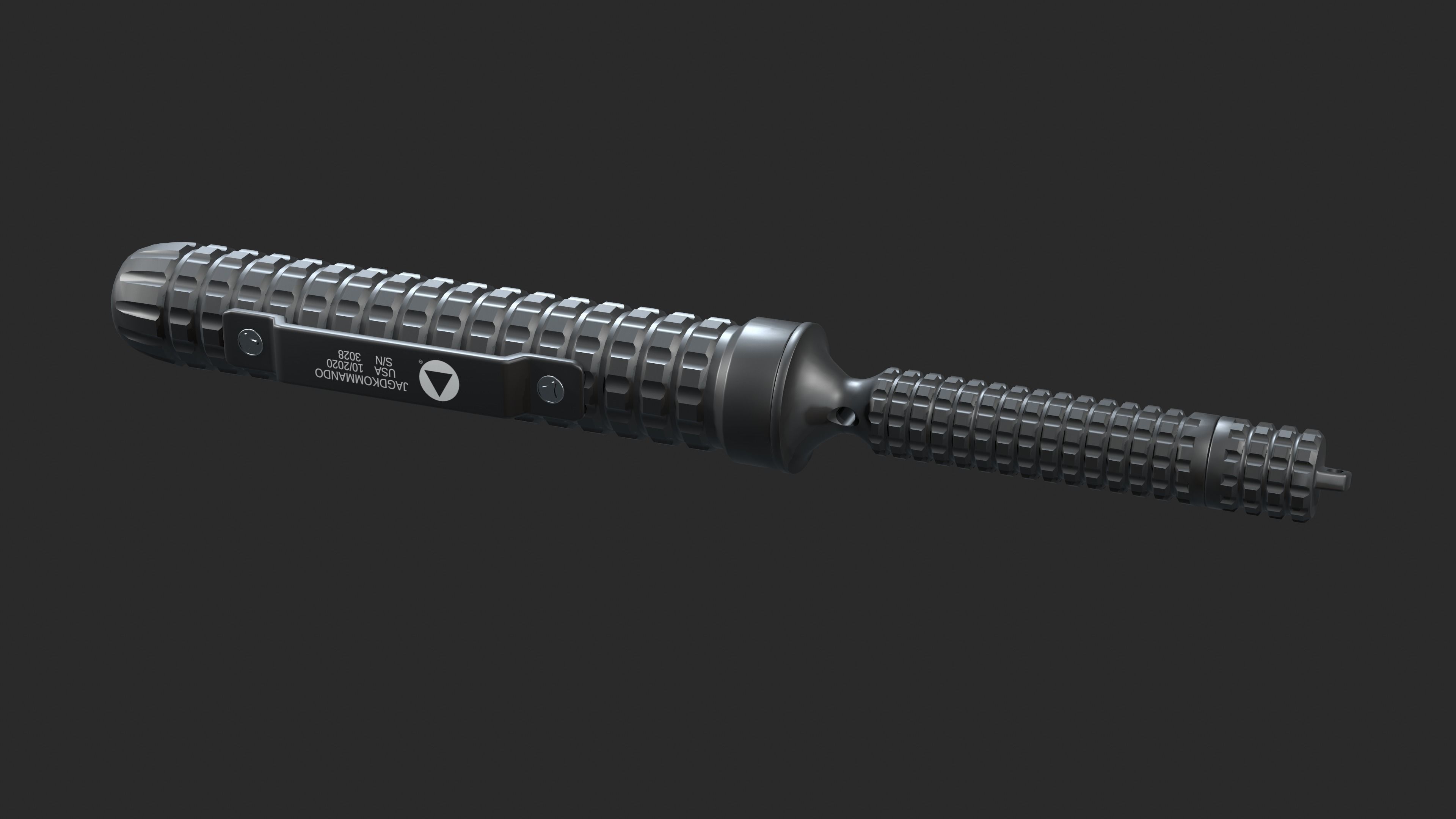 Triangle Shaped Microtech Jagdkommando Tri-dagger Knife Low-poly 3D model_3