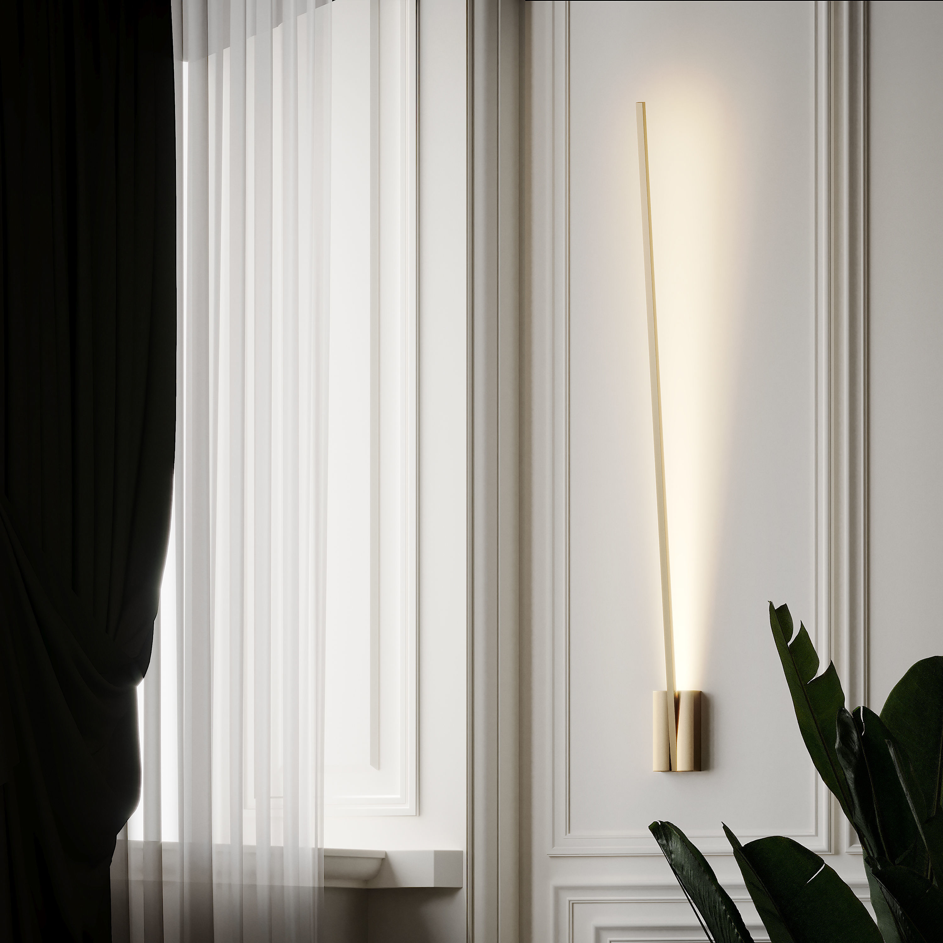 Lever LED Wall Sconce By Kuzco Lighting 3D model_4