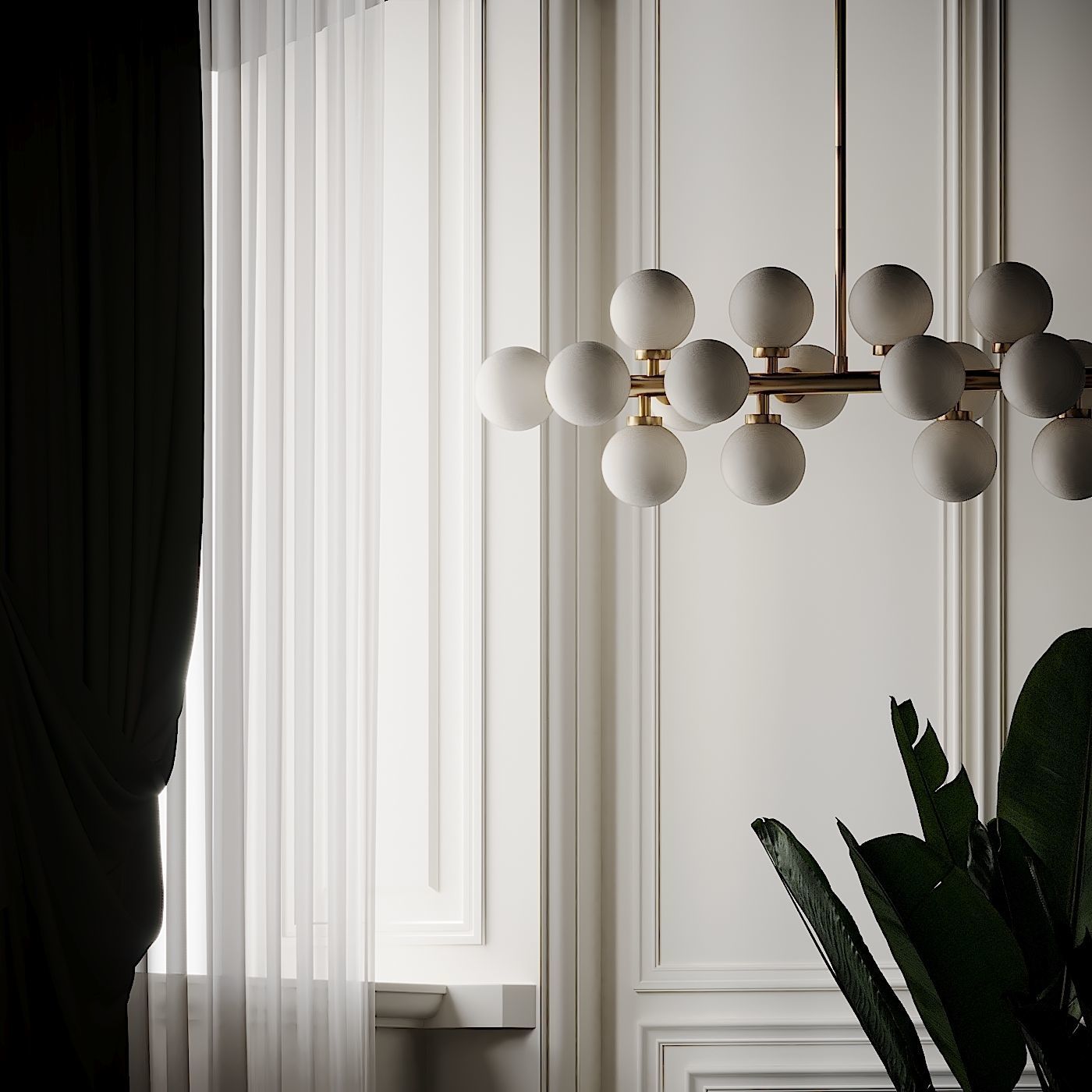 CWI Lighting Arya 16-Light Satin Gold Chandelier 3D model_4