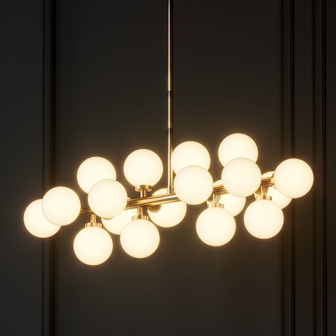 CWI Lighting Arya 16-Light Satin Gold Chandelier 3D model_3