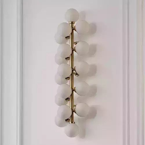 Arya 17-Light Satin Gold Sconce CWI Lighting
