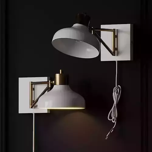 Berkeley White and Brass Plug-In
