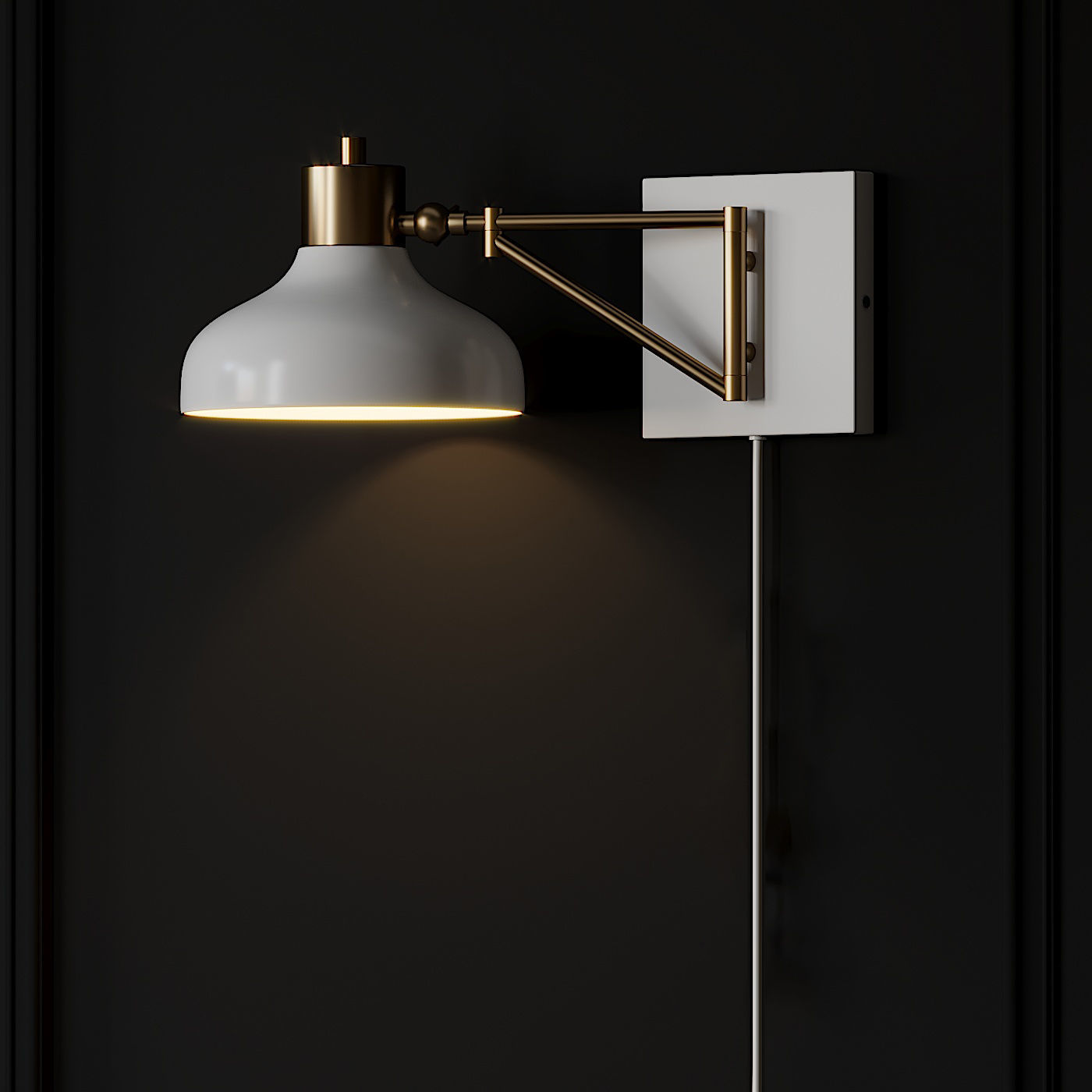 Berkeley White and Brass Plug-In 3D model_2