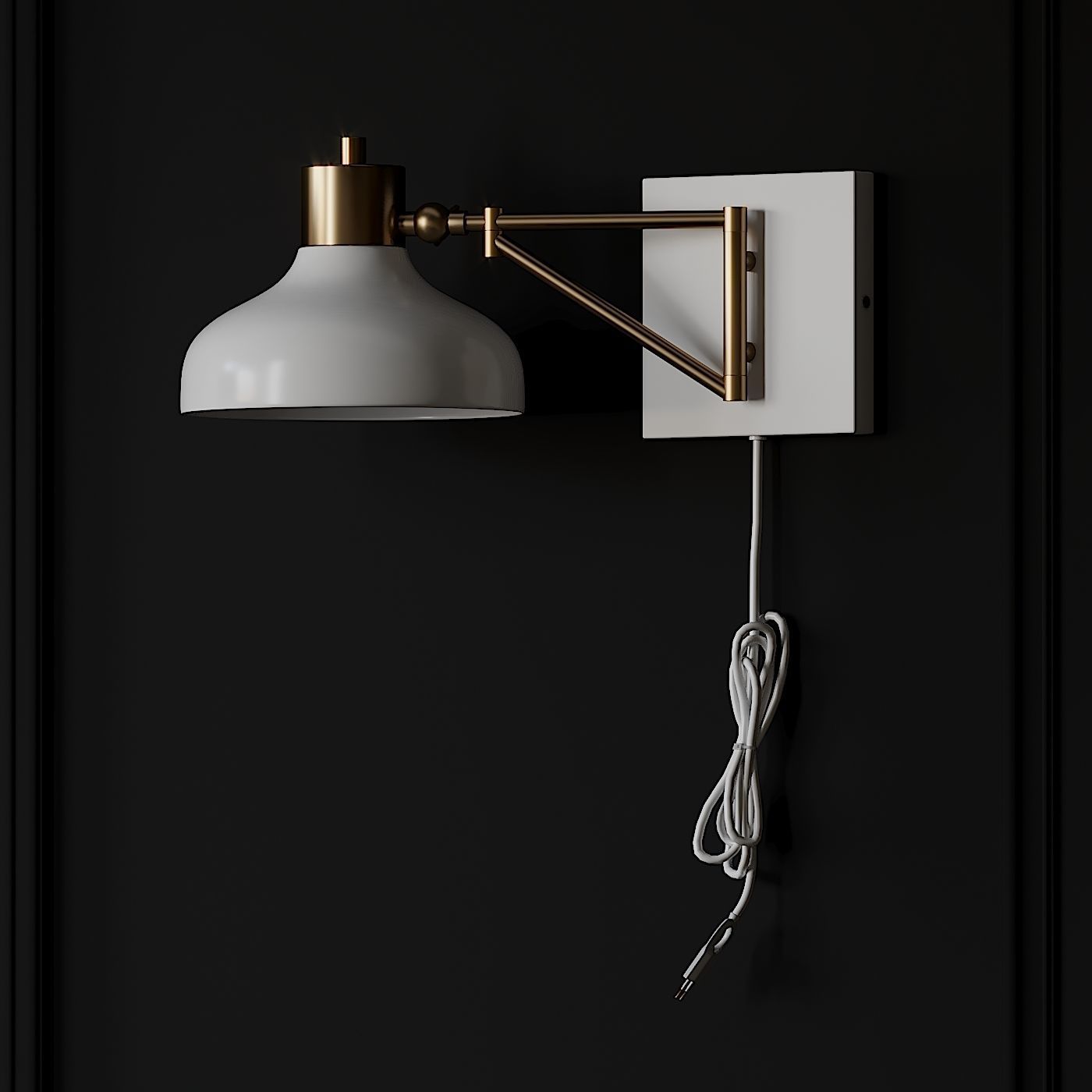 Berkeley White and Brass Plug-In 3D model_4