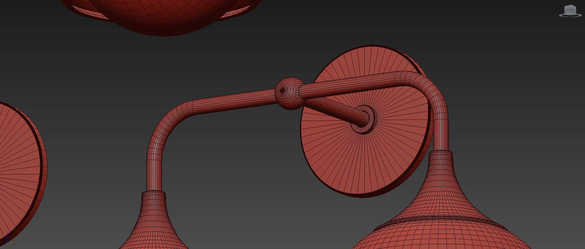 Reese 3-2-1-Light Aged Brass Wall Sconce 3D model_7