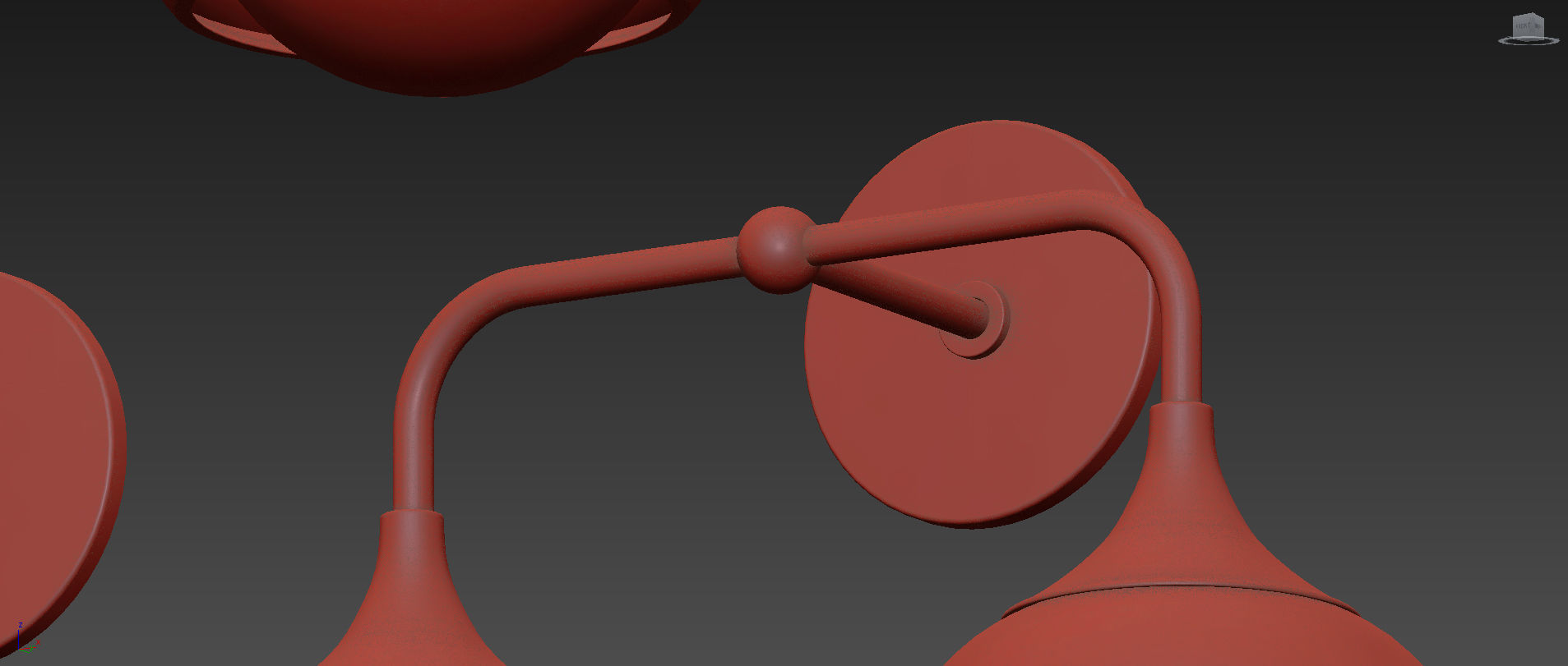 Reese 3-2-1-Light Aged Brass Wall Sconce 3D model_6