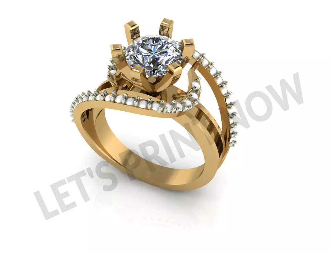 Bridal Ring 3D print model