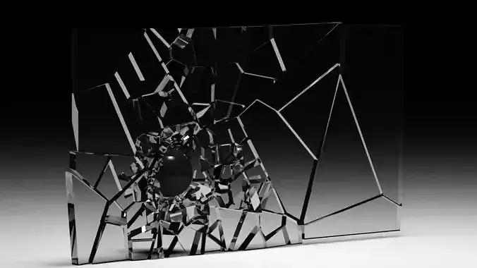 glass shattered animated
