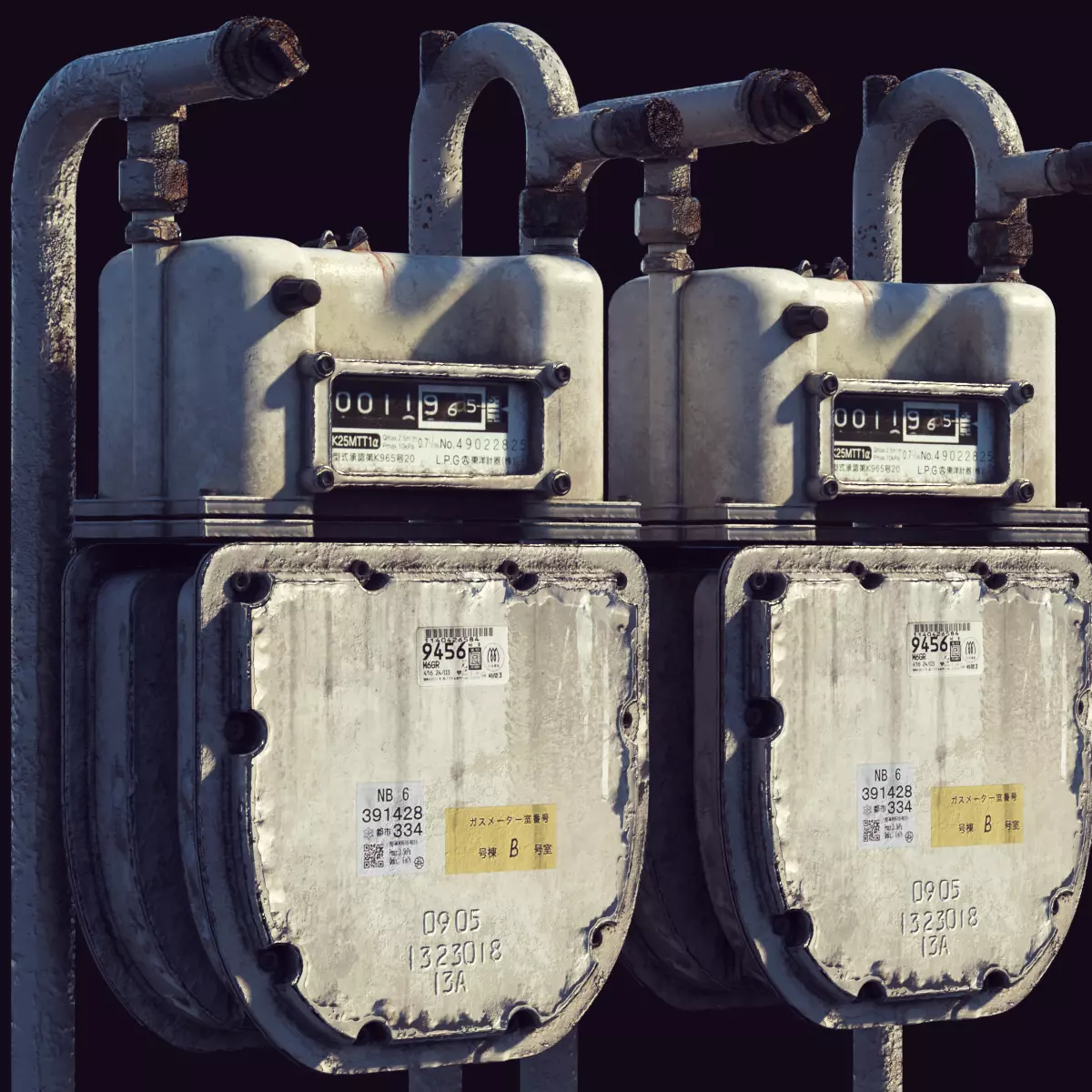 Japanese Gas Meter 3D model