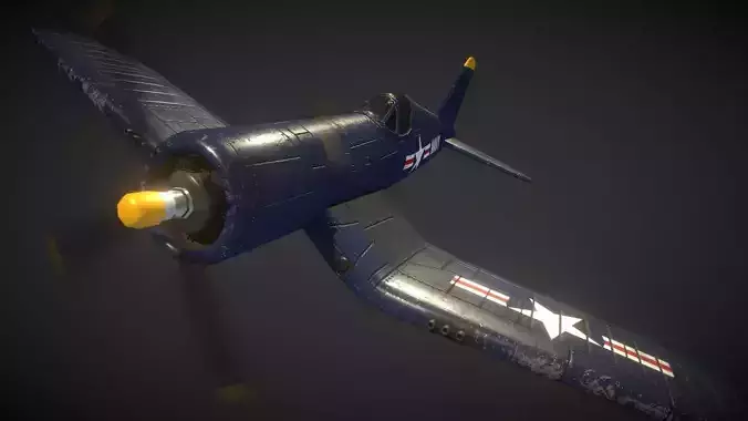 Vought F4U Corsair Low-poly 3D model
