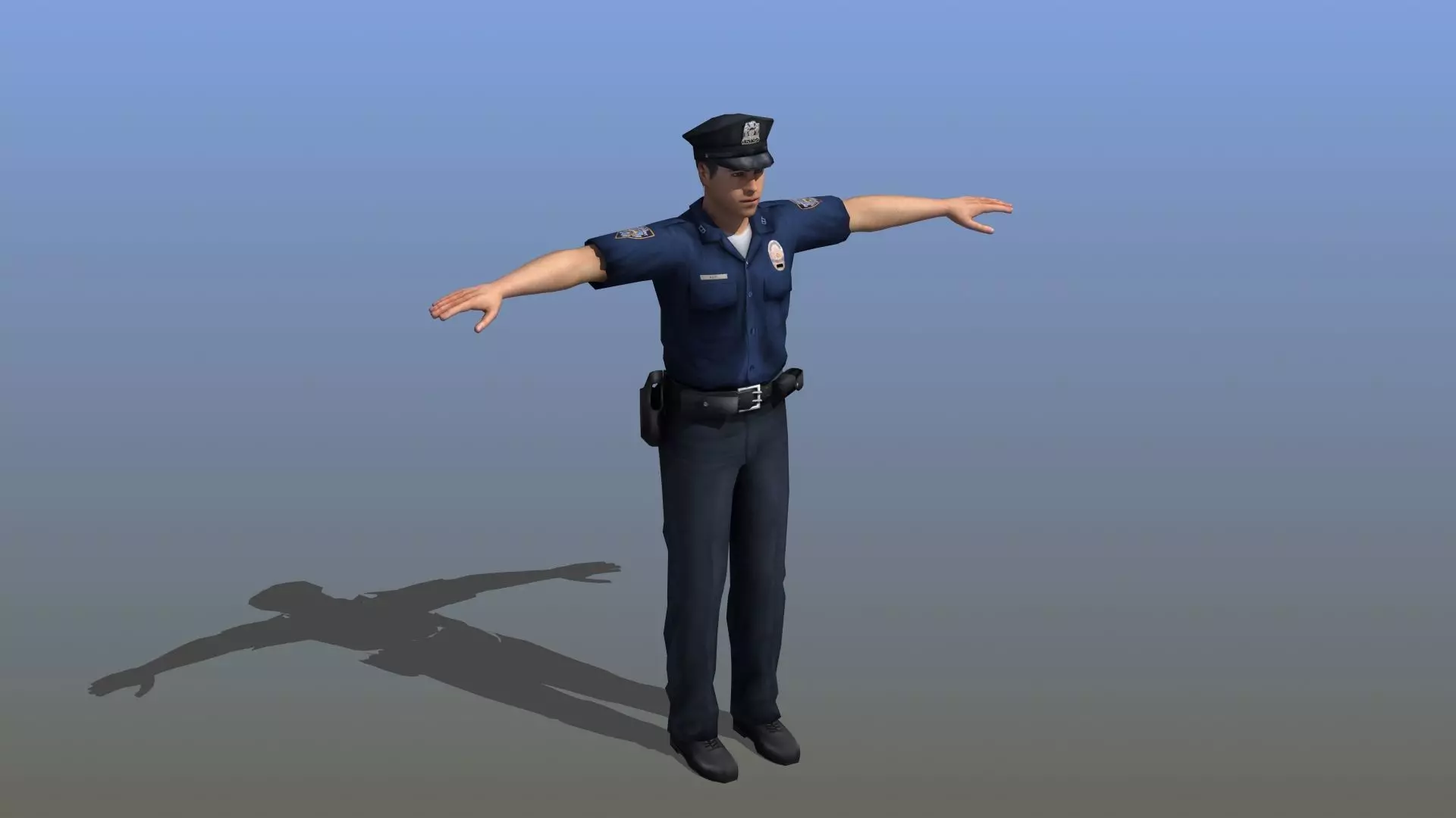 Police Officer 3D model_0