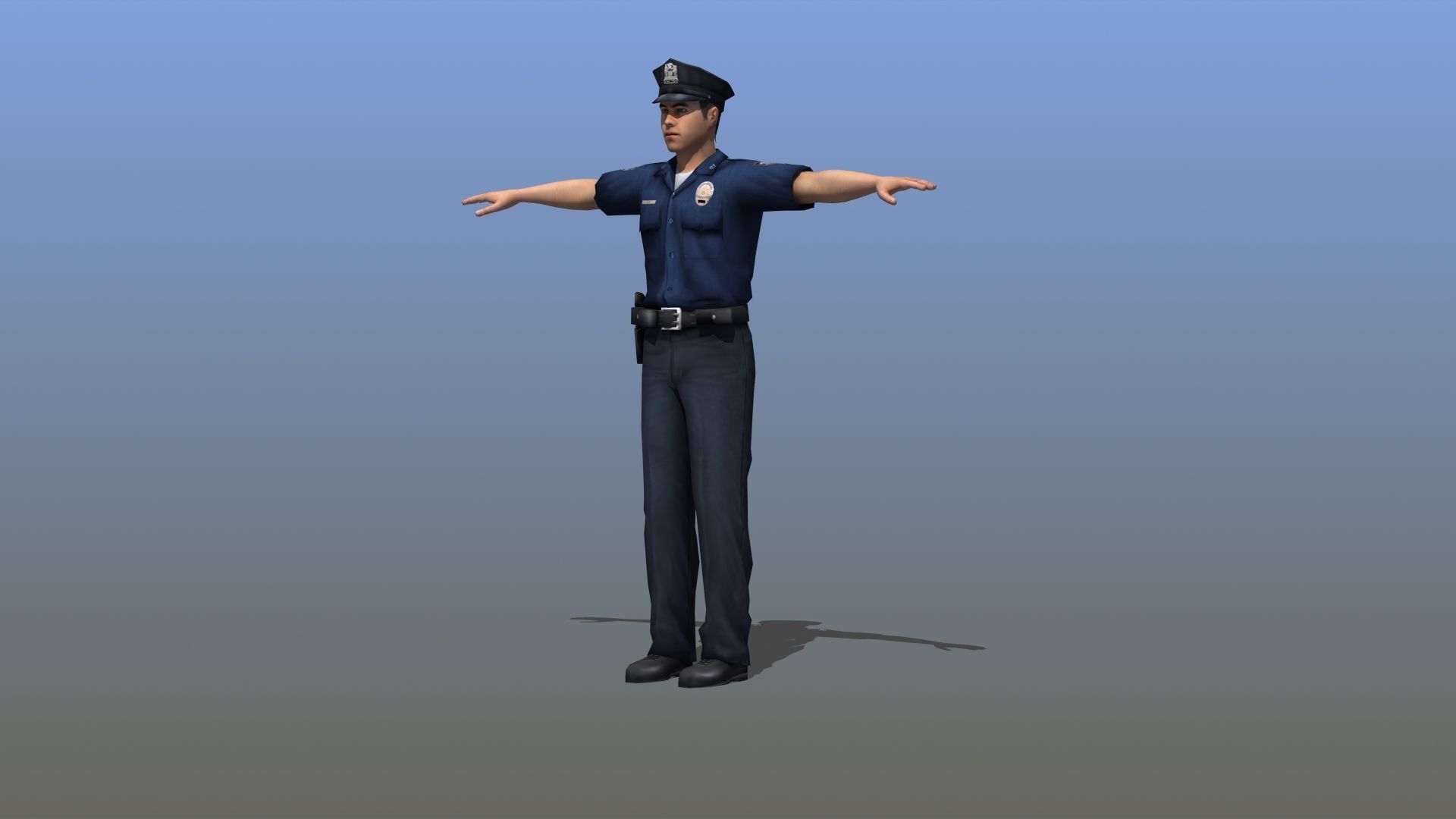 Police Officer 3D model_16