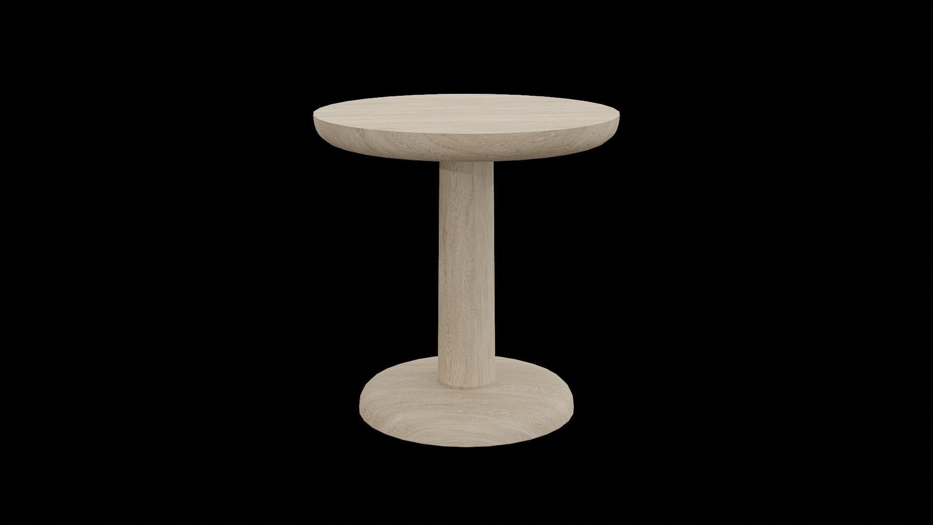 PON Table OakSoapTreated wood Low-poly 3D model_7