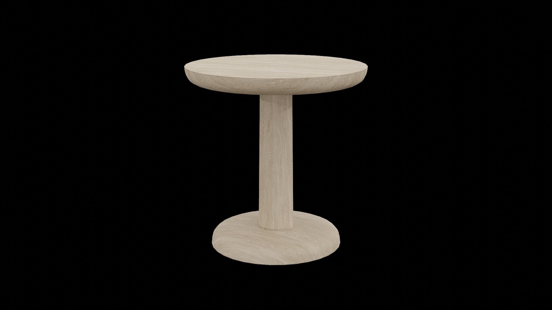 PON Table OakSoapTreated wood Low-poly 3D model_8