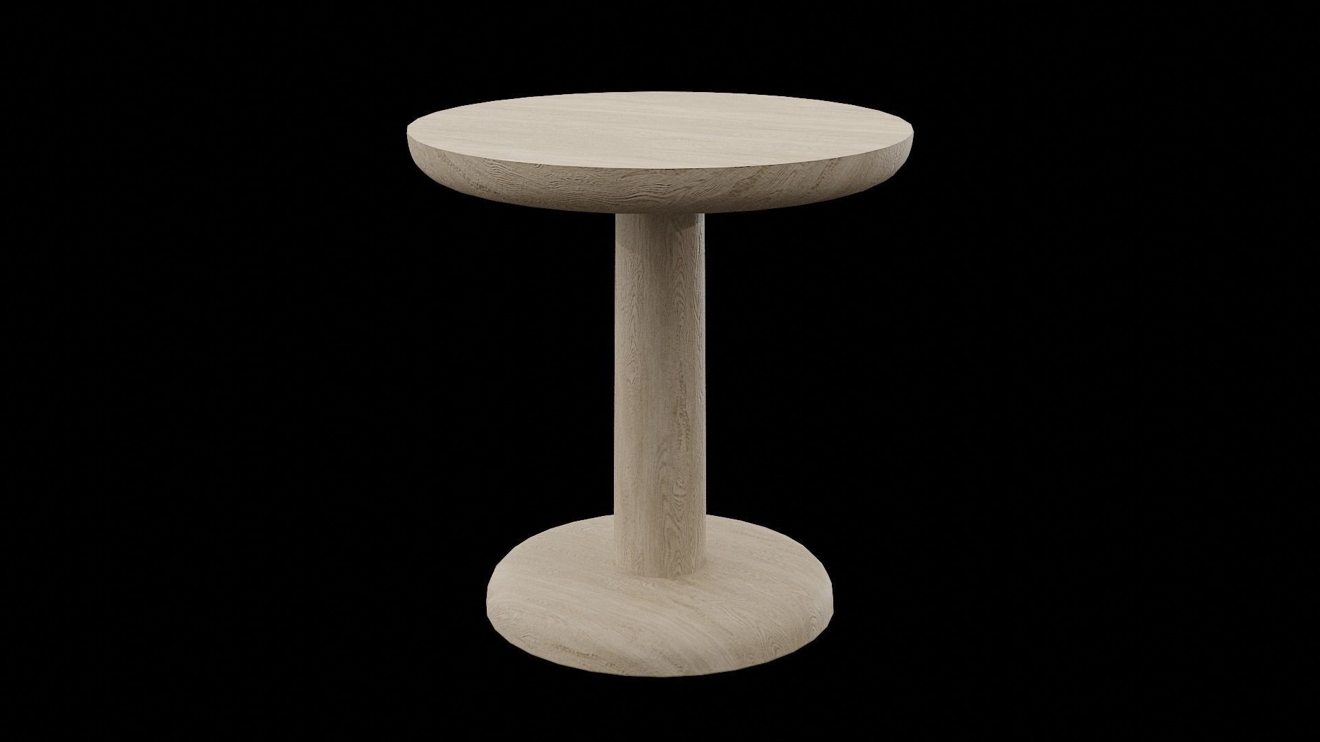 PON Table OakSoapTreated wood Low-poly 3D model_2