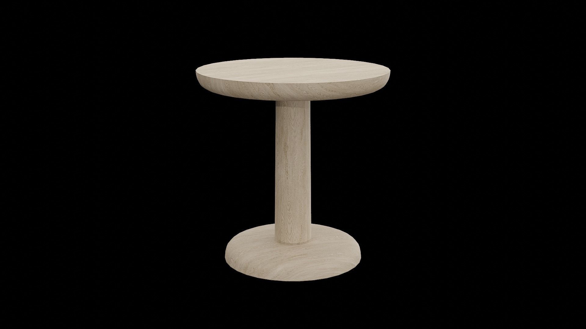 PON Table OakSoapTreated wood Low-poly 3D model_6