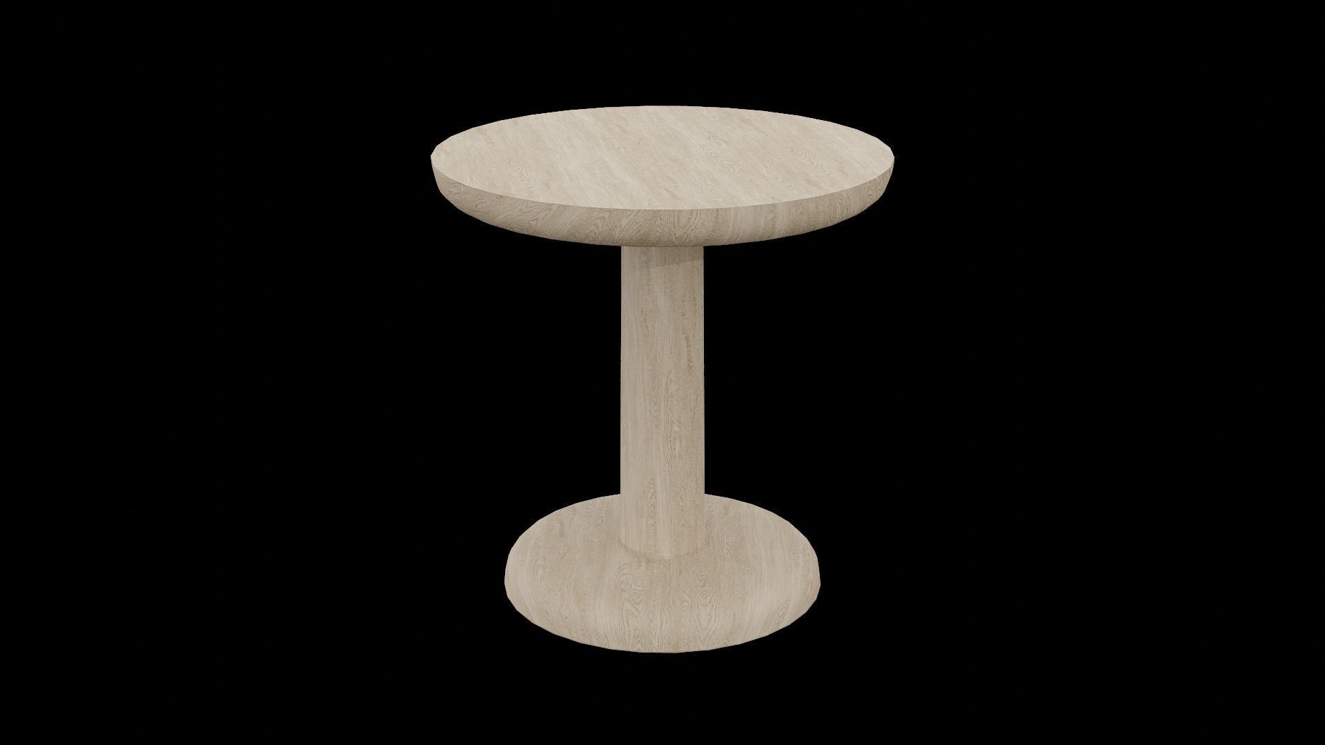 PON Table OakSoapTreated wood Low-poly 3D model_10