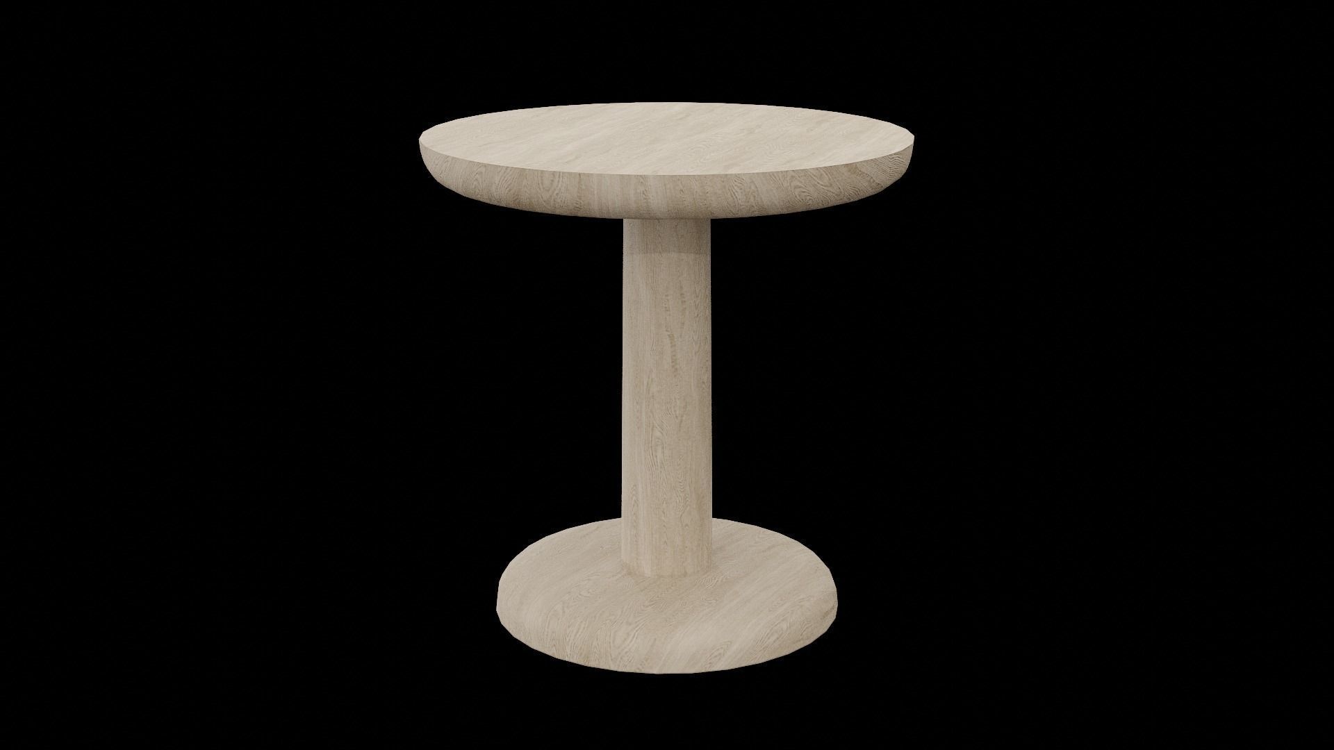 PON Table OakSoapTreated wood Low-poly 3D model_11