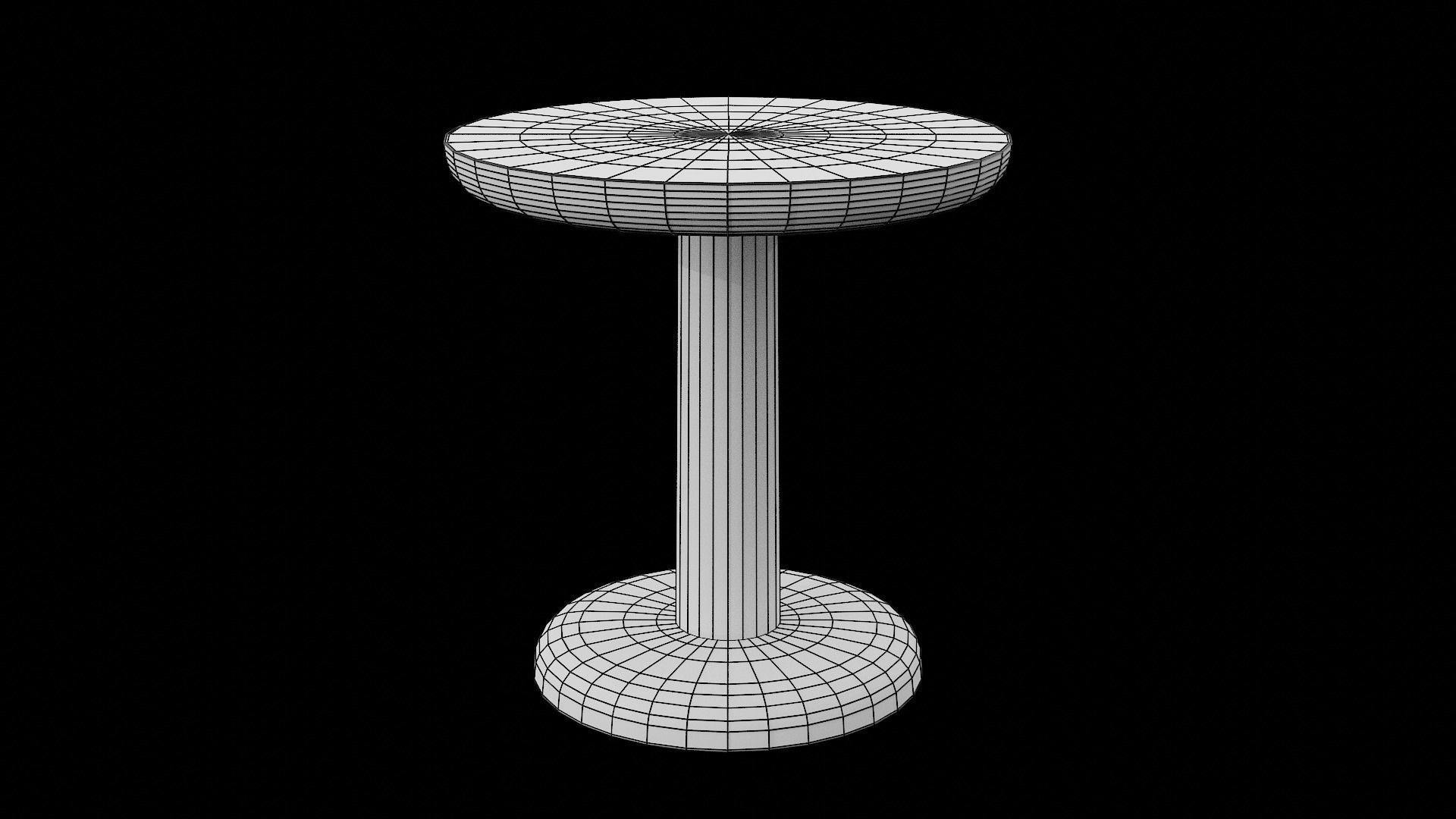 PON Table OakSoapTreated wood Low-poly 3D model_13