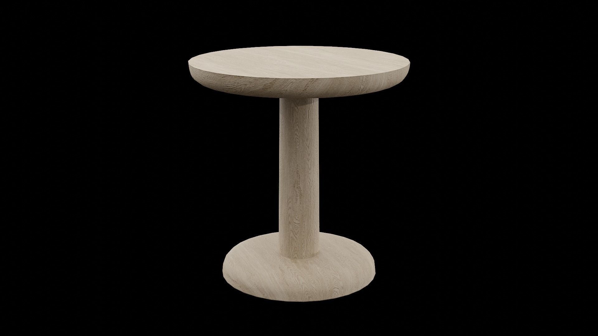 PON Table OakSoapTreated wood Low-poly 3D model_3