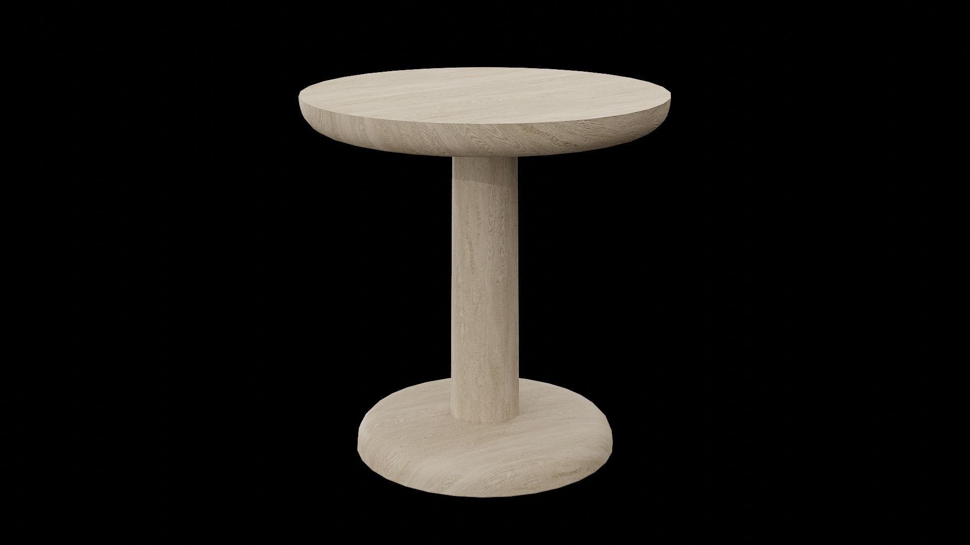 PON Table OakSoapTreated wood Low-poly 3D model_12