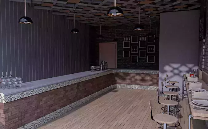 Classic fast food restaurant