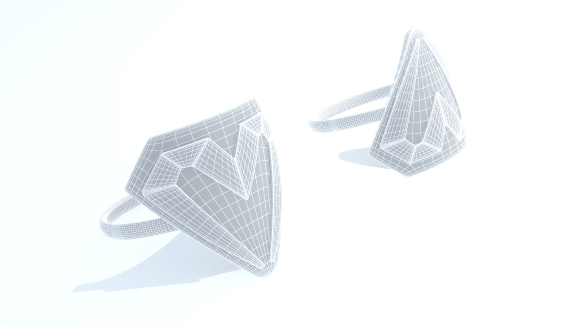 M and W Logo Ring 3D print model_11