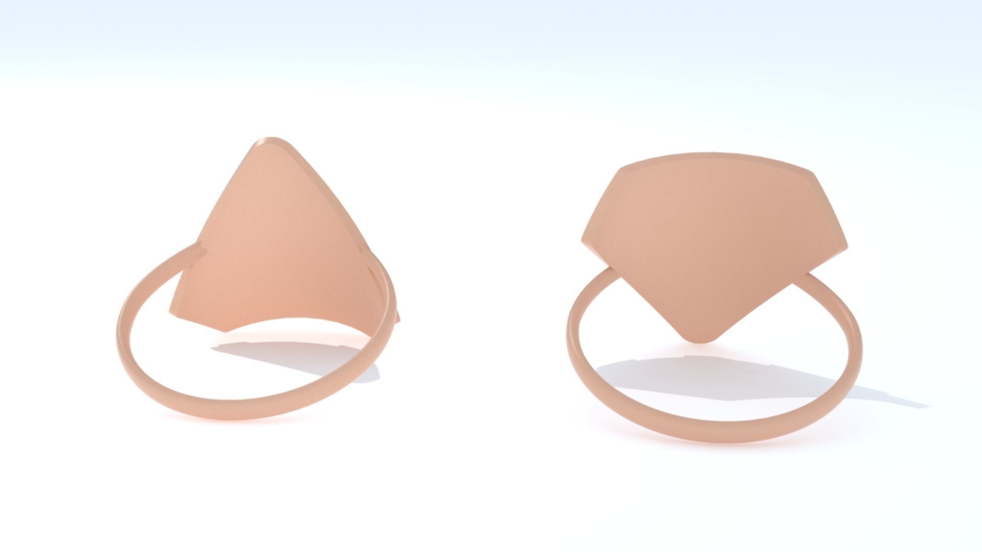 M and W Logo Ring 3D print model_10