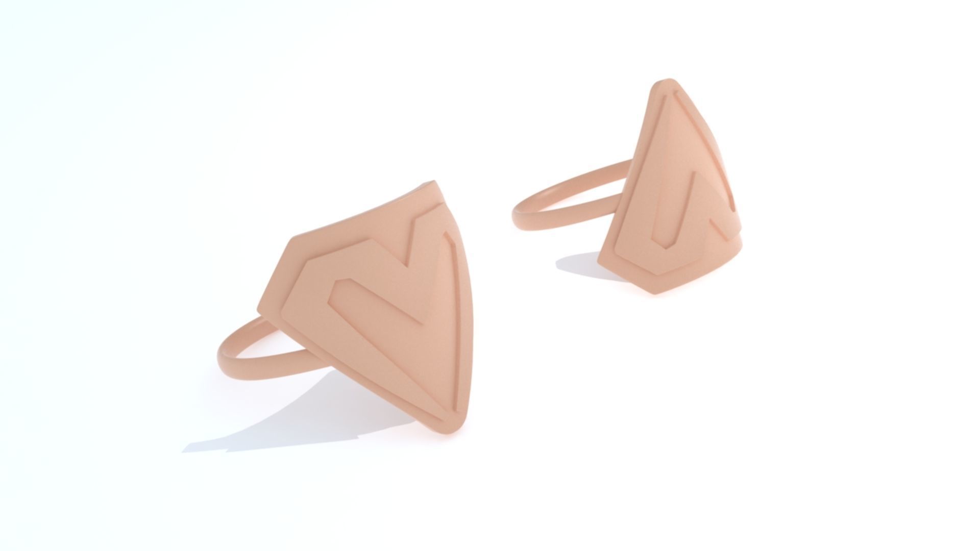 M and W Logo Ring 3D print model_7